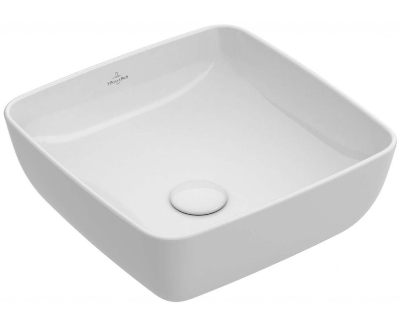 Vannas istabas izlietne Villeroy & Boch Artis 41x41cm, TitanCeram keramika, CeramicPlus apdare, uz virsmas Balta 417841R1