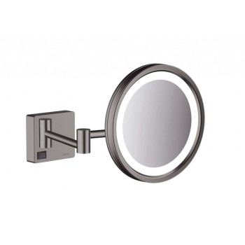 Kosmētikas spogulis Hansgrohe AddStoris ar LED apgaismojumu, Melns matēts Hroms 41790340