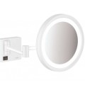 Косметическое зеркало Hansgrohe AddStoris со светодиодной подсветкой 70x80 см, белое матовое 41790700