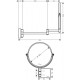 Косметическое зеркало Hansgrohe AddStoris Black matt Chrome 41791340 Косметическое зеркало Hansgrohe AddStoris Black matt Chrome 41791340