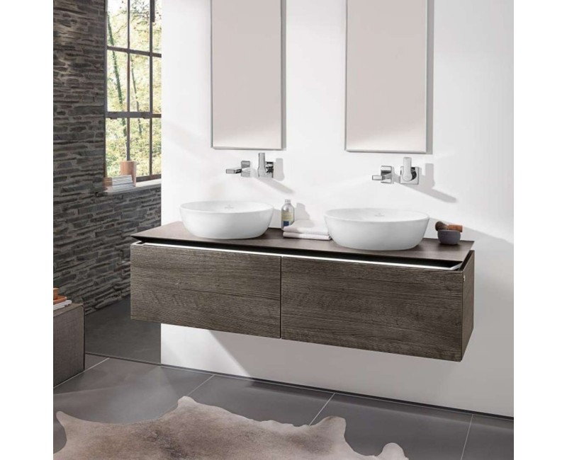 Vannas istabas izlietne Villeroy & Boch Artis CeramicPlus D43cm uz virsmas, Balta