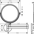 Зеркало косметическое Axor Universal Circular настенное, хром 42849000