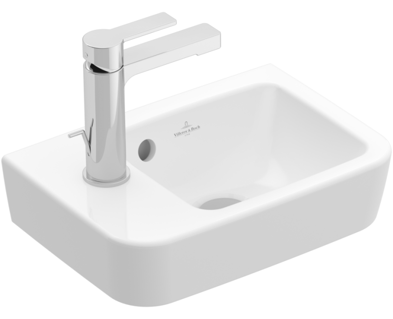Раковина для ванной Villeroy & Boch O.novo Compact 36x25 см, левая сторона, белая 43423601