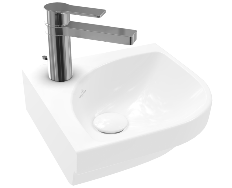 Vannas istabas izlietne Villeroy & Boch Subway 3.0 stūra izlietne 32x32 cm, ar CeramicPlus apdari, Balta 437146R1