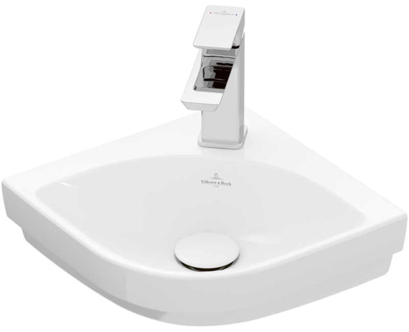 Vannas istabas izlietne Villeroy & Boch Subway 3.0 stūra izlietne 32x32 cm, ar CeramicPlus apdari, Balta 437146R1