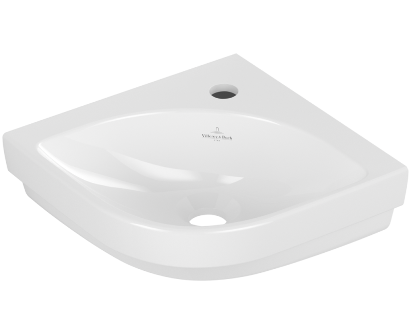 Vannas istabas izlietne Villeroy & Boch Subway 3.0 stūra izlietne 32x32 cm, ar CeramicPlus apdari, Balta 437146R1