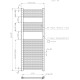 Dvieļu žāvētājs / Radiators Novaserviss 450x1230mm Hromēts 450/1200/R,0