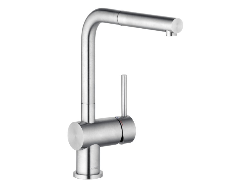 Смеситель для кухни Kludi-L STEEL Выдвижной Stainless Steel Brushed 45851F877