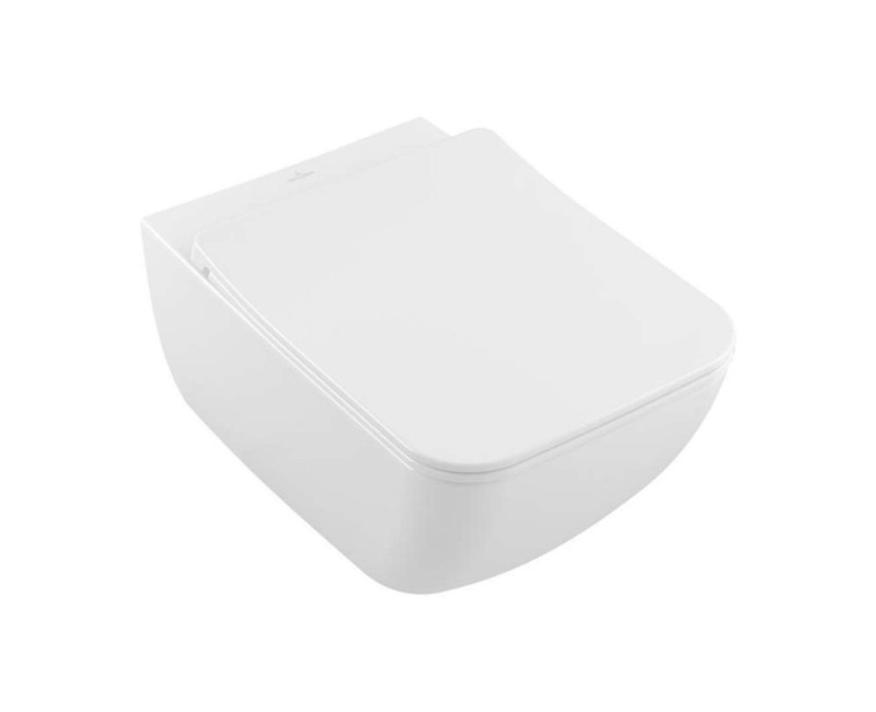 Piekaramais pods Villeroy & Boch Venticello DirectFlush CeramicPlus Rimless ar SoftClose vāku, balts 4611RLR1