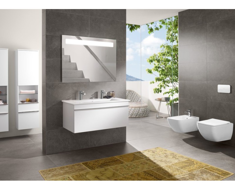 Подвесной унитаз Villeroy & Boch Venticello Rimless с крышкой 4611RSR1