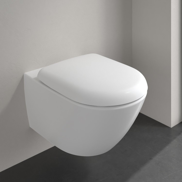 Piekaramais pods Villeroy & Boch Antao CeramicPlus Rimfree TwistFlush skalošana, Bez Vāka, Balts 4674T0R1