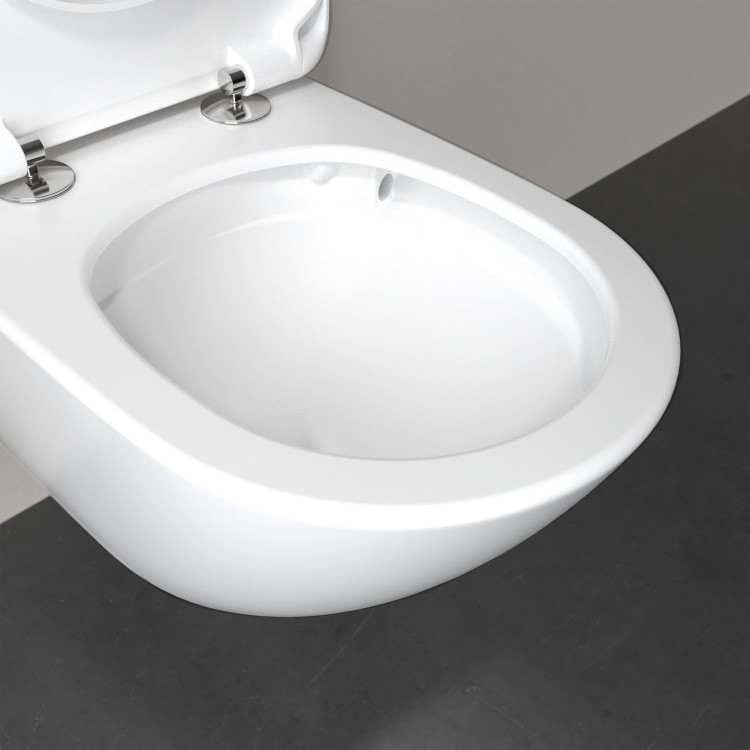 Piekaramais pods Villeroy & Boch Antao CeramicPlus Rimfree TwistFlush skalošana, Bez Vāka, Balts 4674T0R1