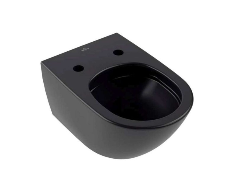 Подвесной унитаз Villeroy & Boch Antao CeramicPlus, TitanGlaze, TwistFlush Rimfree Black