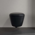 Подвесной унитаз Villeroy & Boch Antao CeramicPlus, TitanGlaze, TwistFlush Rimfree Black