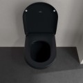 Подвесной унитаз Villeroy & Boch Antao CeramicPlus, TitanGlaze, TwistFlush Rimfree Black
