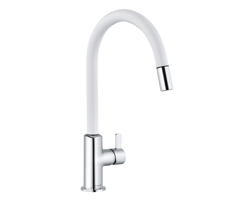 Смеситель для кухни KLUDI-BINGO STAR XS выдвижной Хром/Белый Матовый 468519378