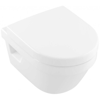 Piekaramais pods Villeroy & Boch Architectura CeramicPlus DirectFlush Rimfree Skalošana, vāks ar SoftClose, Balts 4687HRR1