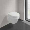 Piekaramais pods Villeroy & Boch Architectura CeramicPlus DirectFlush Rimfree Skalošana, vāks ar SoftClose, Balts 4687HRR1
