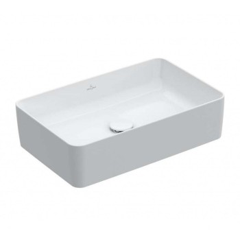 Vannas istabas izlietne Villeroy & Boch Collaro 2.0, 56x36cm, TitanCeram keramika ar CeramicPlus apdari, Uz virsmas, Akmens Balta 4A2056RW