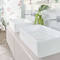 Раковина для ванной Villeroy & Boch Collaro 2.0, 56x36 см, керамика TitanCeram с покрытием CeramicPlus, накладная, цвет Stone White 4A2056RW