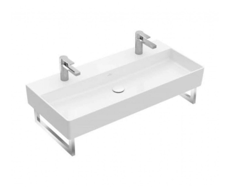 Раковина для ванной Villeroy & Boch Memento 2.0, двойная раковина 120x47 см, керамика TitanCeram, цвет белый 4A22C401