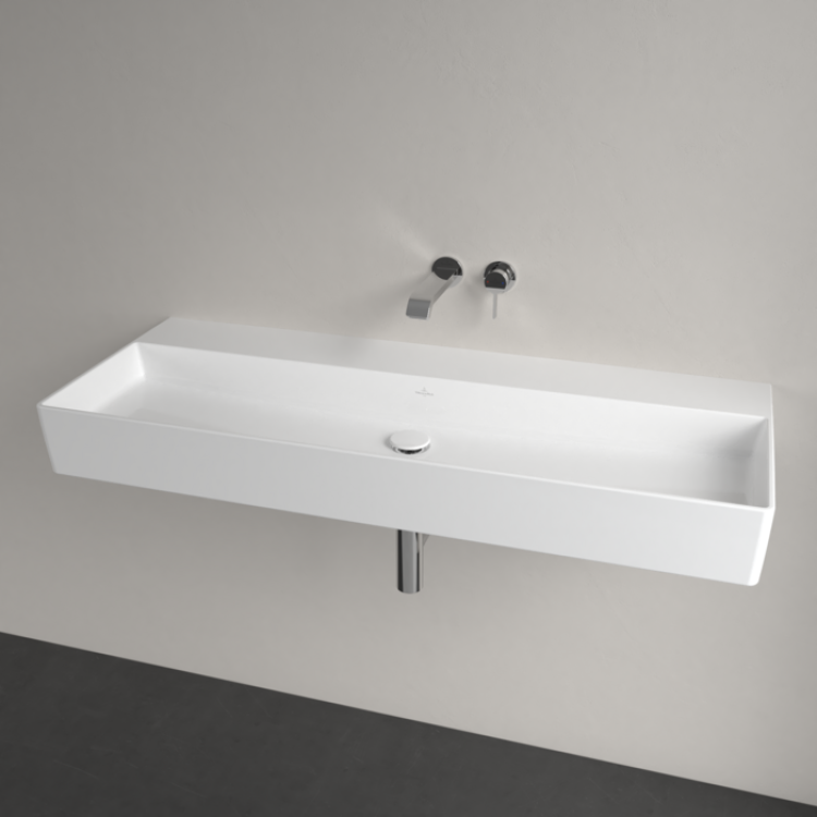 Vannas istabas izlietne Villeroy & Boch Memento 2.0. 120x47cm,TitanCeram keramika ar CeramicPlus apdari, Balta 4A22CFR1 Vannas istabas izlietne Villeroy & Boch Memento 2.0. 120x47cm,TitanCeram keramika ar CeramicPlus apdari, Balta 4A22CFR1
