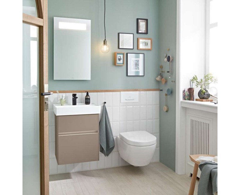 Vannas istabas izlietne Villeroy & Boch Avento Collaro 55x44 cm, TitanCeram keramika, Balta 4A335501