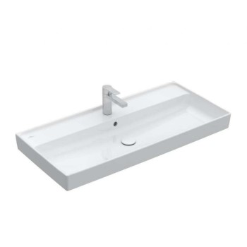 Vannas istabas izlietne Villeroy & Boch Collaro 100x47cm TitanCeram keramika ar CeramicPlus apdari, Balta 4A33A5R1