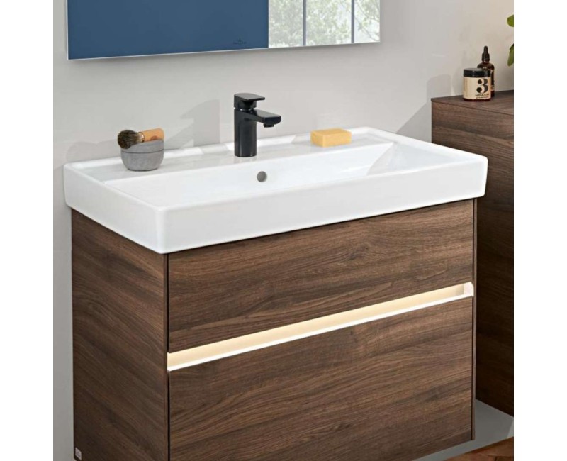 Vannas istabas izlietne Villeroy & Boch Collaro 100x47cm TitanCeram keramika ar CeramicPlus apdari, Balta 4A33A5R1