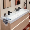 Раковина для ванной Villeroy & Boch Collaro 120x47 см, керамика TitanCeram с покрытием CeramicPlus, двойная, цвет «белый камень» 4A33C4RW