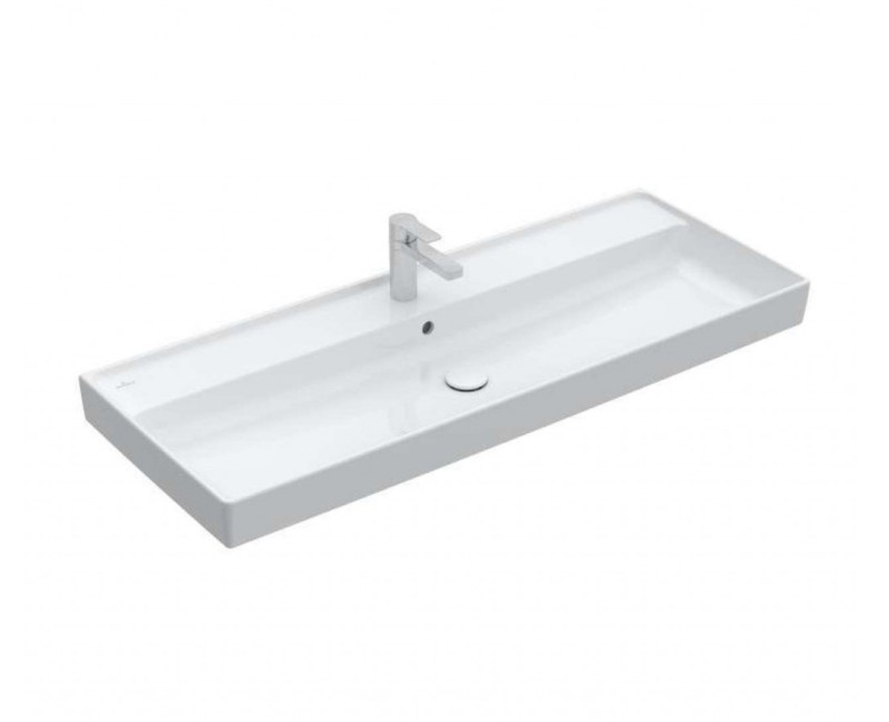Vannas istabas izlietne Villeroy & Boch Collaro 120x47cm, TitanCeram keramika ar CeramicPlus apdari, balta 4A33C5R1