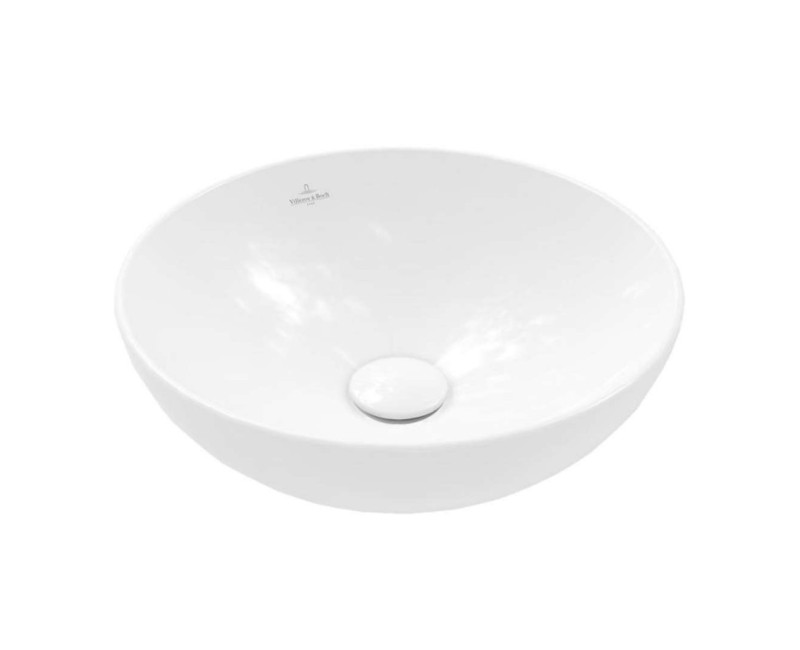 Vannas istabas izlietne Villeroy & Boch Loop&Friends uz virsmas D38cm, Balta