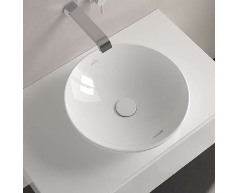 Vannas istabas izlietne Villeroy & Boch Loop&Friends uz virsmas D38cm, Balta