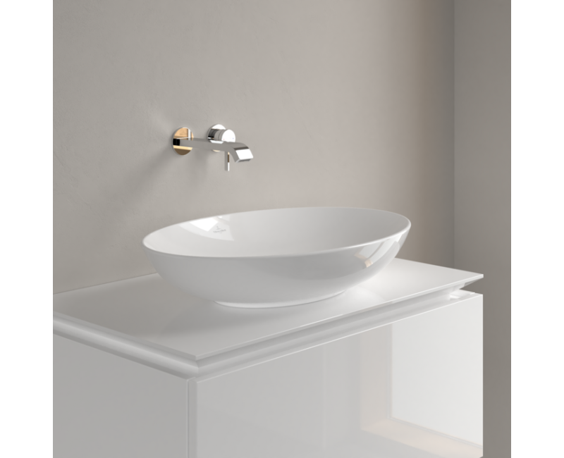 Vannas istabas izlietne Villeroy & Boch Loop&Friends 62x42cm TitanCeram keramika ar CeramicPlus apdari, Uz Virsmas, Balta 4A4801R1