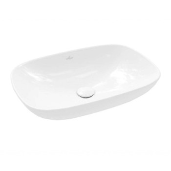 Vannas istabas izlietne Villeroy & Boch Loop&Friends 56x38cm, uz virsmas, Balta
