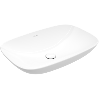 Vannas istabas izlietne Villeroy & Boch Loop&Friends 62x42cm TitanCeram keramika ar CeramicPlus apdari, Uz Virsmas, Balta 4A5001R1