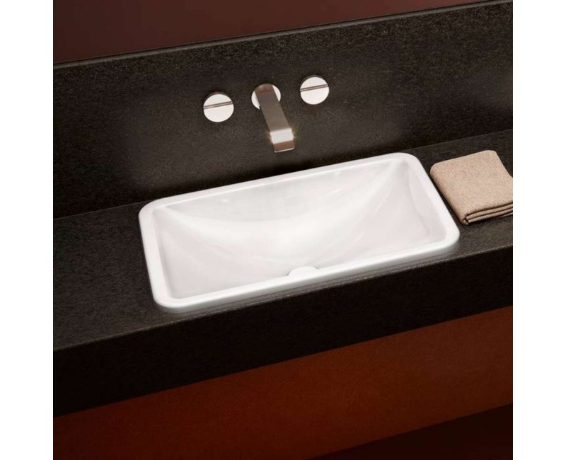 Раковина для ванной Villeroy & Boch Loop&Friends 61x43 см, керамика TitanCeram с покрытием CeramicPlus, встраиваемая, белая 4A6501R1