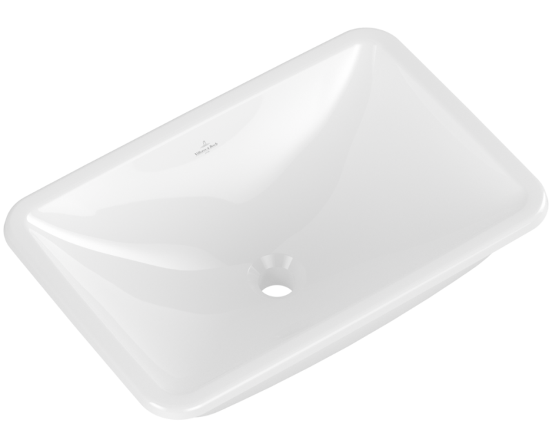 Раковина для ванной Villeroy & Boch Loop&Friends 61x43 см, керамика TitanCeram с покрытием CeramicPlus, встраиваемая, белая 4A6501R1