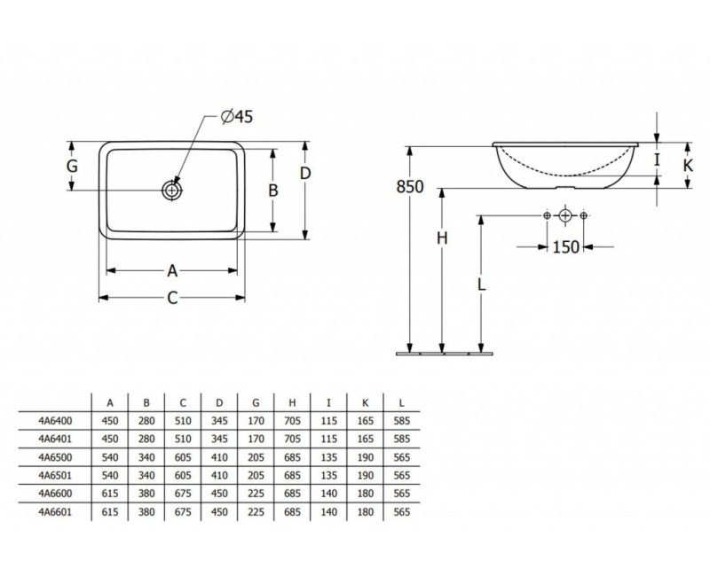 Раковина для ванной Villeroy & Boch Loop&Friends 68x45 см, керамика TitanCeram с покрытием CeramicPlus, встраиваемая, белая 4A6600R1