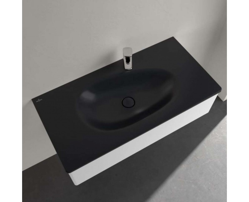 Vannas istabas izlietne Villeroy & Boch Antao Furniture 100x50 TitanCeram keramika ar CeramicPlus apdari, Melna 4A76ABR7