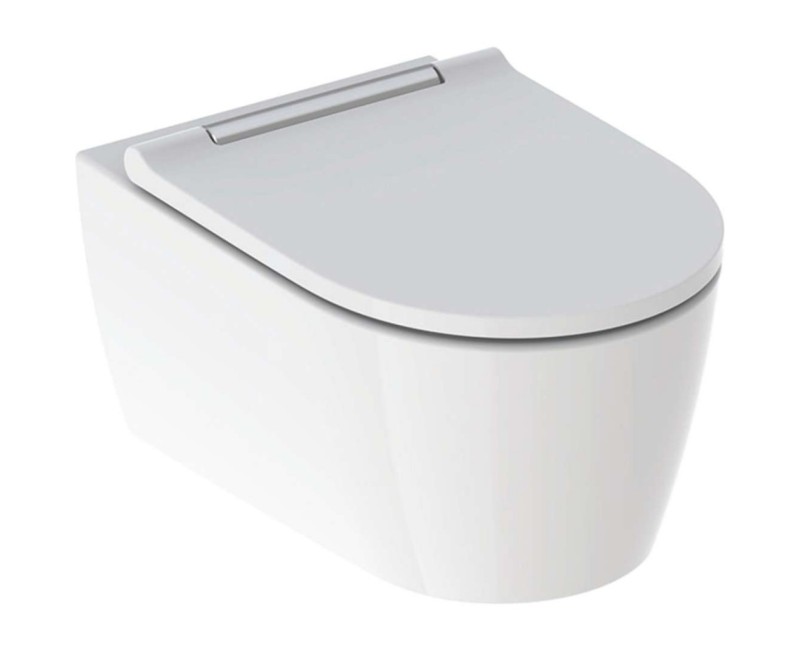 Piekaramais pods Geberit One TurboFlush, KeraTect Rimfree, Ar Soft Close Vāku Balts 500.202.01.1