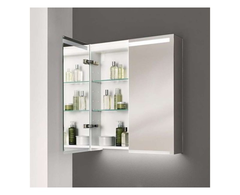 Шкафчик с зеркальными дверцам Geberit Option 75x70x15см с подсветкой 500.205.00.1