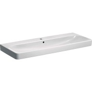Vannas istabas izlietne Geberit Smyle Square 120x48cm ar maisītāja atveri Balta