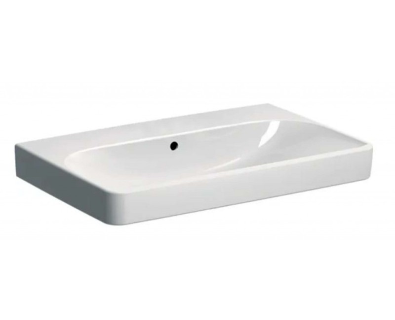 Раковина для ванной Geberit Smyle 75x48x17 см (без отверстия под смеситель) Белая 500.249.00.2
