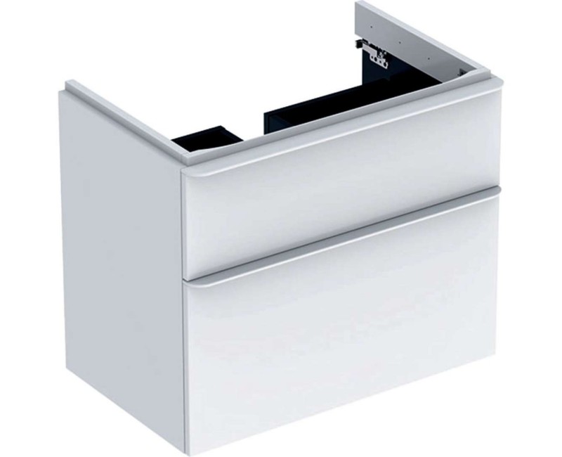 Vannas istabas skapītis Geberit Smyle Square 73x47x62cm, (Bez izlietnes) 2 atvilknes, Balts 500.353.00.1