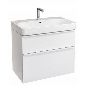 Vannas istabas skapītis Geberit Smyle Square 73x47x62cm, (Bez izlietnes) 2 atvilknes, Balts 500.353.00.1