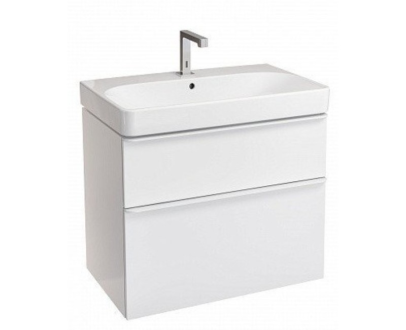 Vannas istabas skapītis Geberit Smyle Square 73x47x62cm, (Bez izlietnes) 2 atvilknes, Balts 500.353.00.1