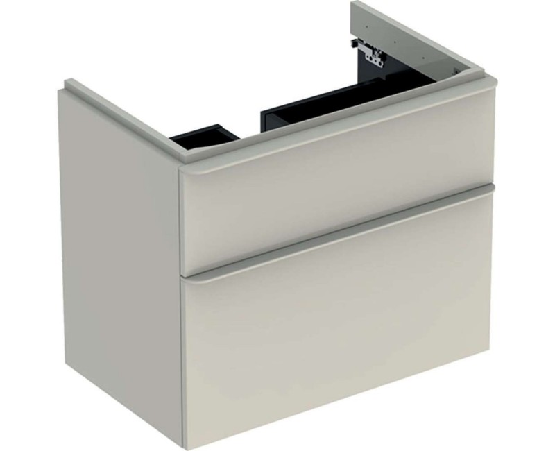Шкафчик под раковиной Geberit Smyle Square 73x47x62 см, (без раковины) 2 ящика, песочно-серый 500.353.JL.1