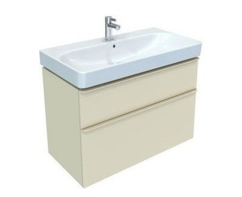 Шкафчик под раковиной Geberit Smyle Square 73x47x62 см, (без раковины) 2 ящика, песочно-серый 500.353.JL.1