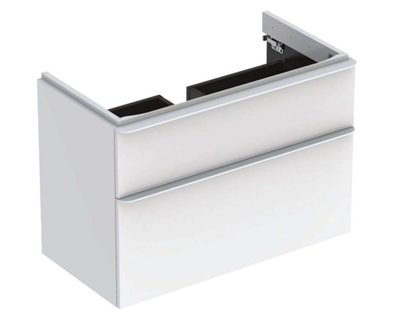 Vannas istabas skapītis Geberit Smyle Square 88x47x62cm, (Bez izlietnes) 2 atvilknes, Balts 500.354.00.1